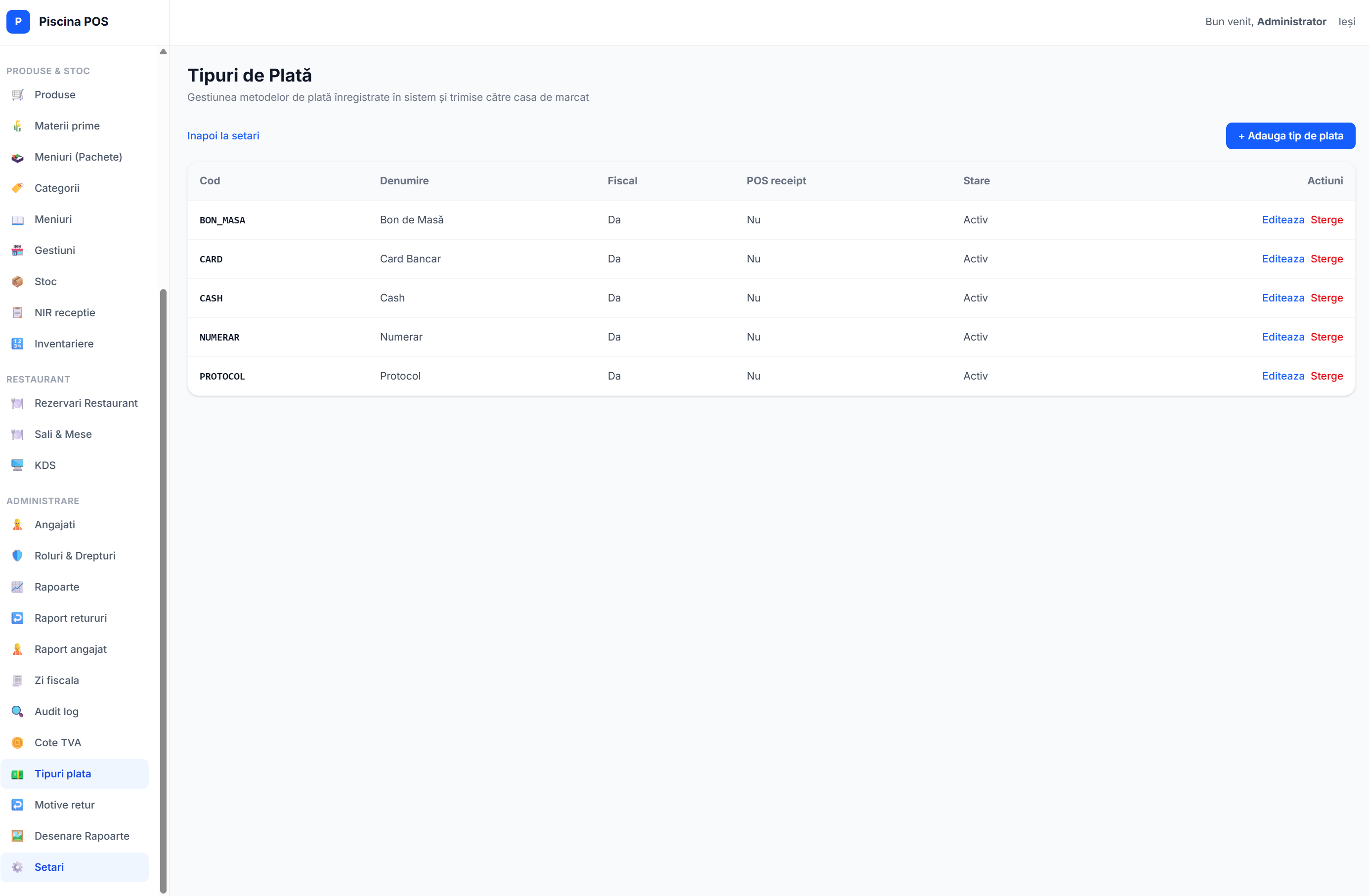 Payment Methods & Tender Types Configuration
