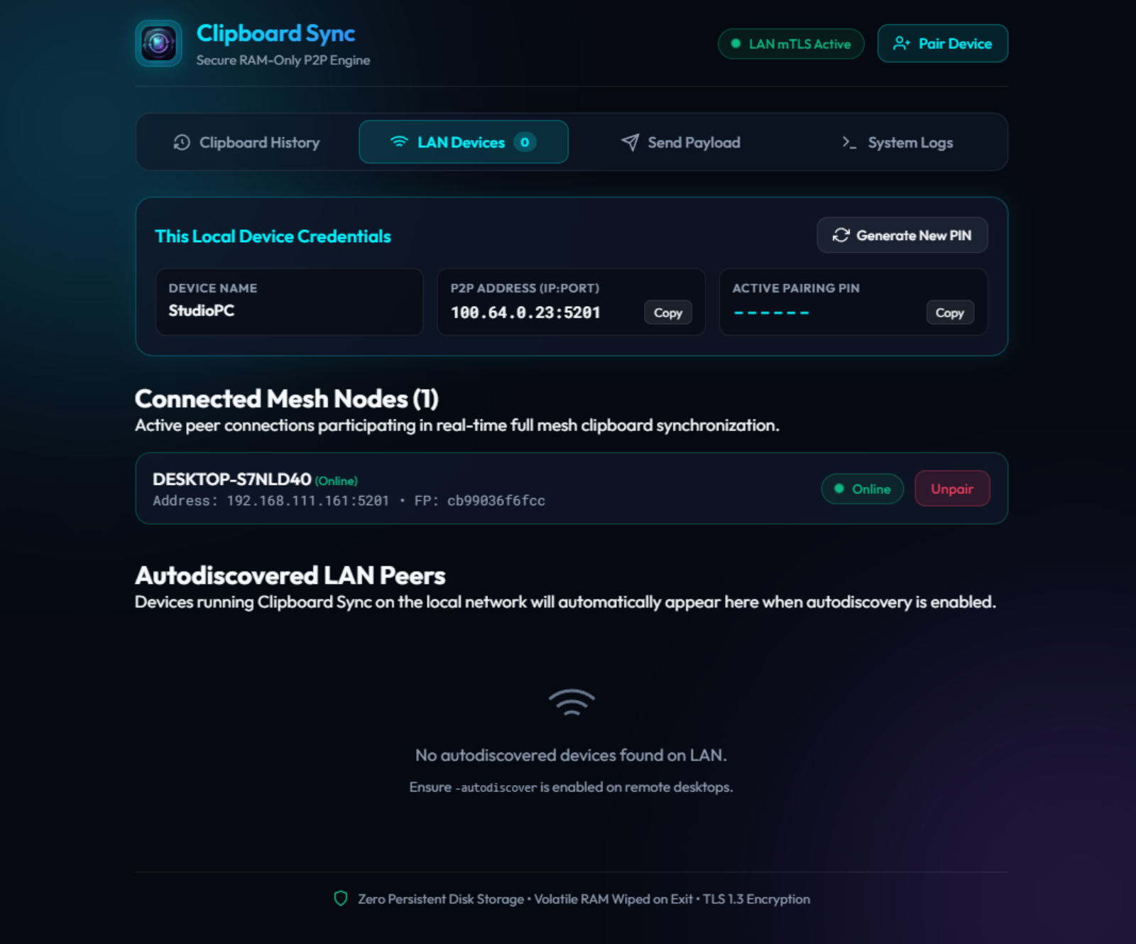 P2P Connections & mTLS Authentication
